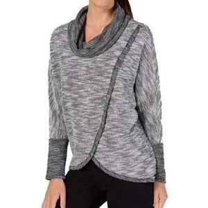 Calvin Klein performance cowl-neck tulip hem pull over sweater top